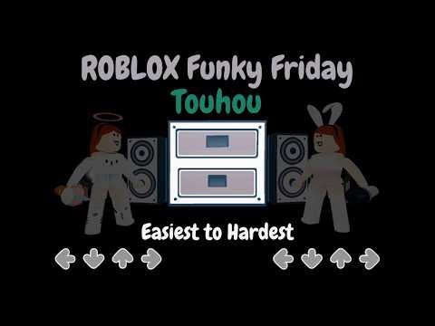 ROBLOX Funky Friday Touhou Songs from Easiest to Hardest | iiPieTalks