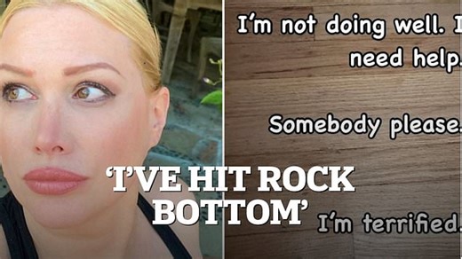 Alice Evans admits she's hit 'rock bottom' as she begs fans for help