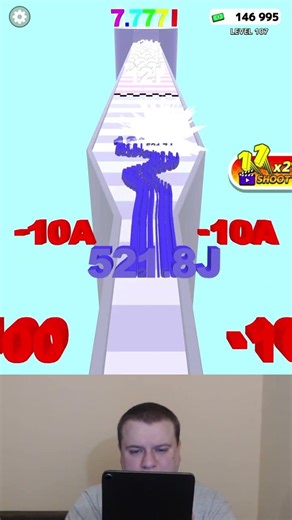 Number Merge Run : Shooting ❗Level 107❗#shorts #games #NumberMergeRun