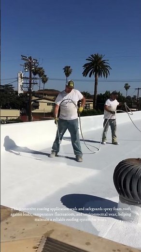 Professional Spray Foam Roof Restoration with Elastomeric Coating System
