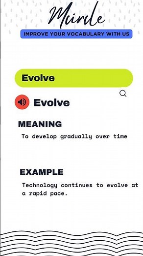 Meaning of Word EVOLVE #shortvideo #english #learning