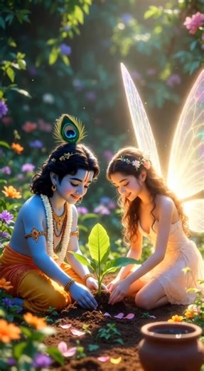 Magical Banana & Sweet Story 🍌✨ | Krishna & Fairy vs Evil Fairy 🍎🐝