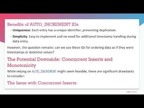 Can AUTO_INCREMENT ID Columns be Used for Ordering Instead of DATETIME in SQL?