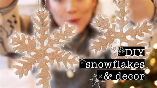 Snowflake ornaments for festive and frugal decorating