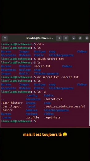 Comment cacher un fichier sur Linux en 5 secondes 🔥