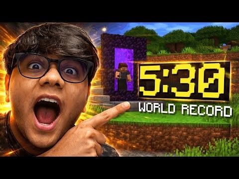 इतनी Fast Minecraft Speedrun?! Believe Hi Nahi Hota 😱