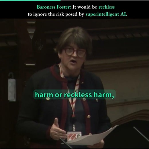 Baroness Foster: It would be reckless to ignore the risk posed by superintelligence
