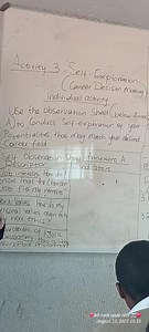 Activity 3: Self-Exploration (Career Decision Making)Individua... | Filo