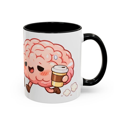 Cute Busy Brain Coffee Mug, Funny Workaholic Office Humor Cup, Caffeine Lover Gift for Students, Teachers, Nurses, ADHD Brain at Work Gift - Etsy