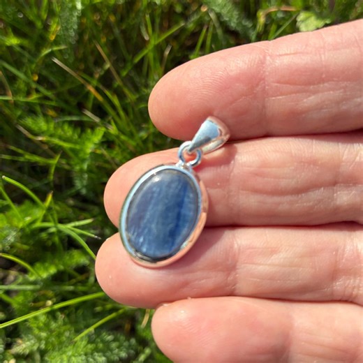 Silver Kyanite and Kyethena Pendant - Etsy