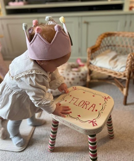 Painted Personalised Children’s Stool | Chair | Nursery | Newborn | Toddler | Made to Order | Hand Painted | Wooden Stool - Etsy
