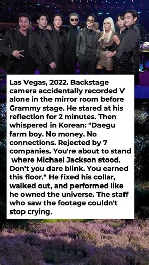 What BTS V Said to His Reflection in the Mirror Before Grammy Performance Wasn't Meant to Be Filmed