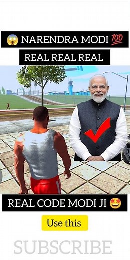 😱 Narendra Modi- in Indian Bike Driving 3d | Real Code 🤑 #indiabike3d