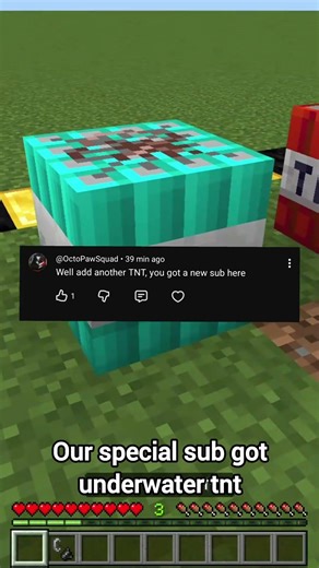 exploding tnt for every sub #tnt #minecraft