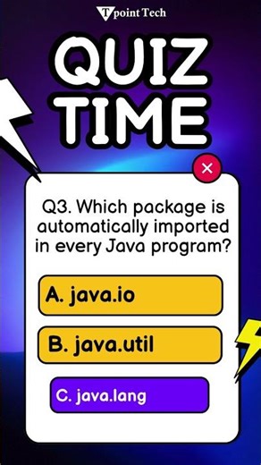 Java MCQs | Java Questions & Answers for Practice | Tpoint Tech