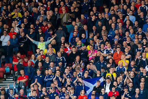Flower of Scotland at Hampden Park ahead of Scotland Vs Denmark