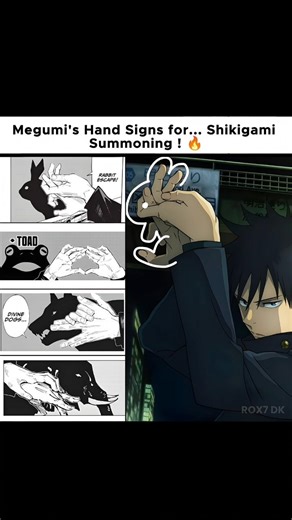 Megumi’s Hand Signs for Shikigami Summoning 🔥