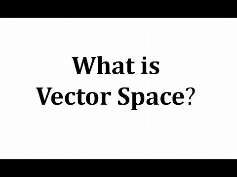 What is a Vector Space?