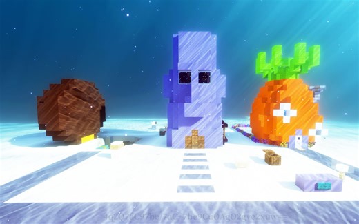 这张MC地图，含有你对海绵宝宝所有的回忆🪨🗿🍍无解说(1)