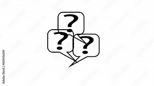 A question mark icon features a prominent "?" symbol, often within a circle or square, representing inquiry, uncertainty, help, or additional information.