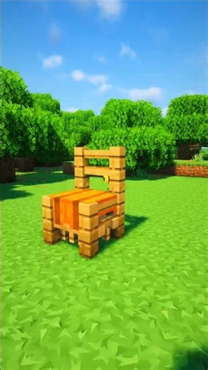 Minecraft Realistic Custom Chair (Orange) Decoration Tutorial 🪑🟠 | Custom Aesthetic Seating Idea!