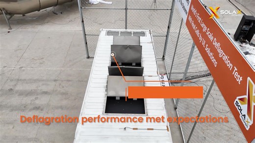 #SolaXProduct: SolaX ORI 5MWh Completes System-Level Deflagration Test Under UL 9540A:2025 As energy storage systems scale to ever-greater capacities, safety must be validated beyond certification — under the most demanding real-world conditions. 𝑺𝒐𝒍𝒂𝑿 𝑶𝑹𝑰 5𝑴𝑾𝒉 𝑳𝒂𝒓𝒈𝒆-𝒔𝒄𝒂𝒍𝒆 𝑬𝒏𝒆𝒓𝒈𝒚 𝑺𝒕𝒐𝒓𝒂𝒈𝒆 𝑺𝒚𝒔𝒕𝒆𝒎 has successfully completed a full-scale, system-level deflagration test, witnessed and supported by @UL Solutions, in alignment with the proposed UL 9540A:2025 fram