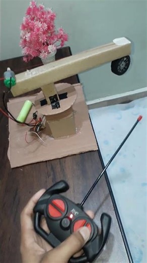How to make cardboard hydraulic crane with remote control