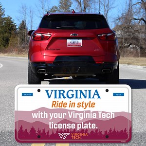 11 shares | Drive your ride with Hokie pride! 60 percent of every Virginia Tech plate sale funds student scholarships and initiatives. | Virginia Tech | Facebook