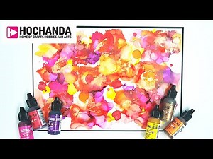Crafting tutorials with Ranger and Tim Holtz Alcohol Inks on Hochanda