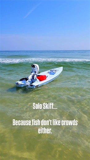 Solo Skiff is a pure fishing machine...designed by a fisherman for a fisherman. Jump on a Solo Skiff and see what you can discover... #fishinglife #soloadventure #solo #solotravel #fishing | Solo Skiff