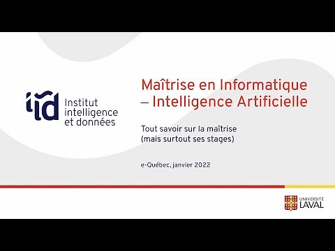 Tout savoir sur la maîtrise professionnelle en informatique - IA de l'Université Laval et ses stages
