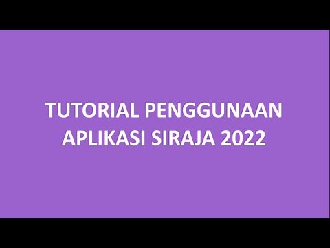 TUTORIAL SIRAJA 2022