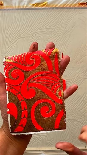 Froyle Davies | Creating miniature art fast & easy! Gel print magic! My stencils from @pmartiststudio Watch full episode on FroyleArt YouTube 😍 - - -... | Instagram