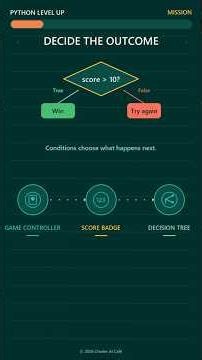 🎯 Python Level Up Episode 10- Today’s mission is Decision Challenge.