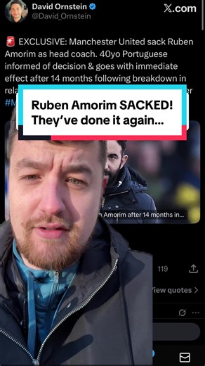 Ruben Amorim SACKED! They’ve done it again… #manchesterunited #manutd #mufc #rubenamorim #rorytalksfootball