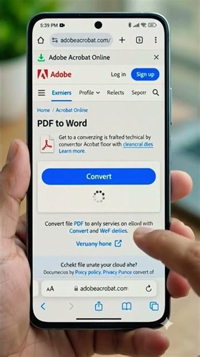 How to Convert PDF to Word Easily on Mobile 📱#PDFtoWord #TechTips #AdobeAcrobat #MobileTips #Shorts