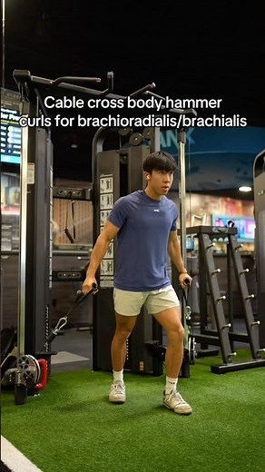 Cable Cross Body Hammer Curl for Brachioradialis/Brachialis