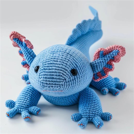 Blue Axolotl Crochet Pattern PDF | No Sew Amigurumi Plush Toy | Beginner Friendly Axolotl Pattern | Cute Sea Animal Digital Download - Etsy