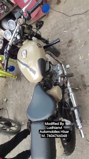 Royal Enfield Classic 500cc Modified | Ludhianvi Automobiles Hisar #bulletmodification #modificition