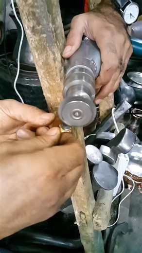 Soldering the base of the brass sugarcane #soldering #sugarcane #welding#handmade #coppersmith #copper | Benjamin