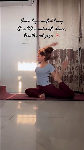 Give 30 minutes of silence, breath and yoga. #yogapractice #yogaonline #yogashorts