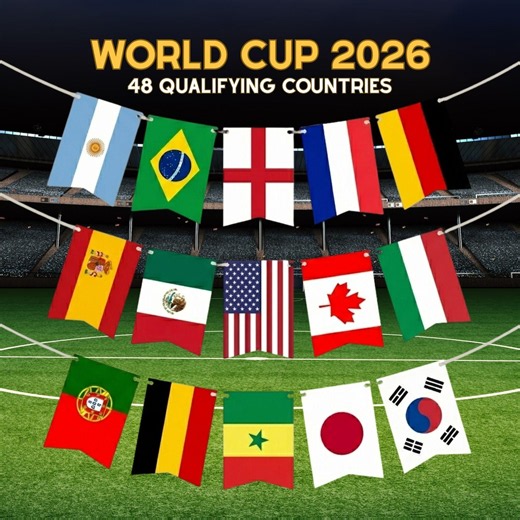 Bandera imprimible del Mundial 2026 / Guirnalda de fútbol de 48 países para fiestas (descarga digital) - Etsy España