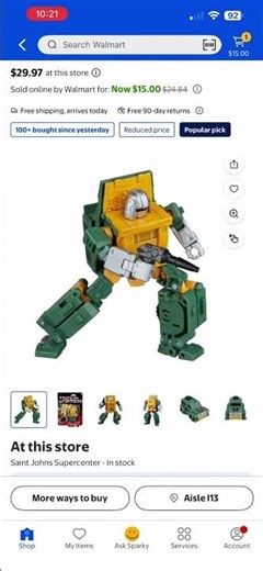 Transformers G1 retro Braun on sale at Walmart #transformers #collection #walmart #toyhunt #toys