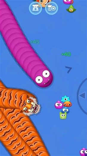 Pink Snake vs Giant Tiger 🐍🔥 | Who Will Win?#shorts #gaming #wormszone #viral #ytshorts