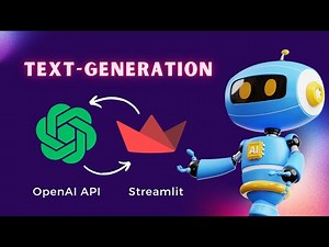 Text-Generation App with OpenAI Python API & Streamlit
