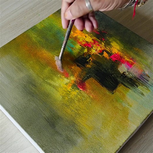 63K views · 931 reactions | Amazing acrylic painting ✍️✨️ Awesome abstract painting  . . . . . . . #acrylicpainting #easyart #dailyart #art #abstractart #facebookviral #artist #followme | Suraj fine arts | Facebook