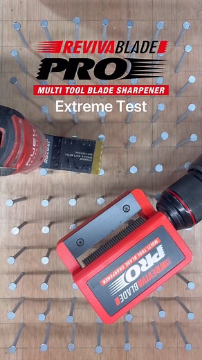 💥 Extreme Test! Resharpened titanium blade vs nails & wood — Revivablade® Pro Can a resharpened titanium multitool blade still cut nails and wood? 💥 We put the Revivablade® Pro to the test… #multitool #tooltime #tooltest #diy #construction #tradespeople #protools #extream #toolarmy #sharpening #recycle #savemoney #revivablade #tooltips | Revivablade UK