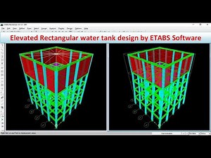 Elevated Rectangular water tank design by ETABS Software
