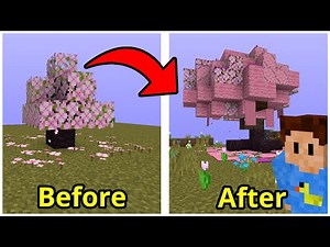 How To Build a CUSTOM Cherry Tree in Minecraft!