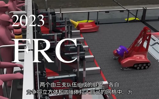 2023 年第一届机器人竞赛游戏《CHARGED UP》的官方游戏动画